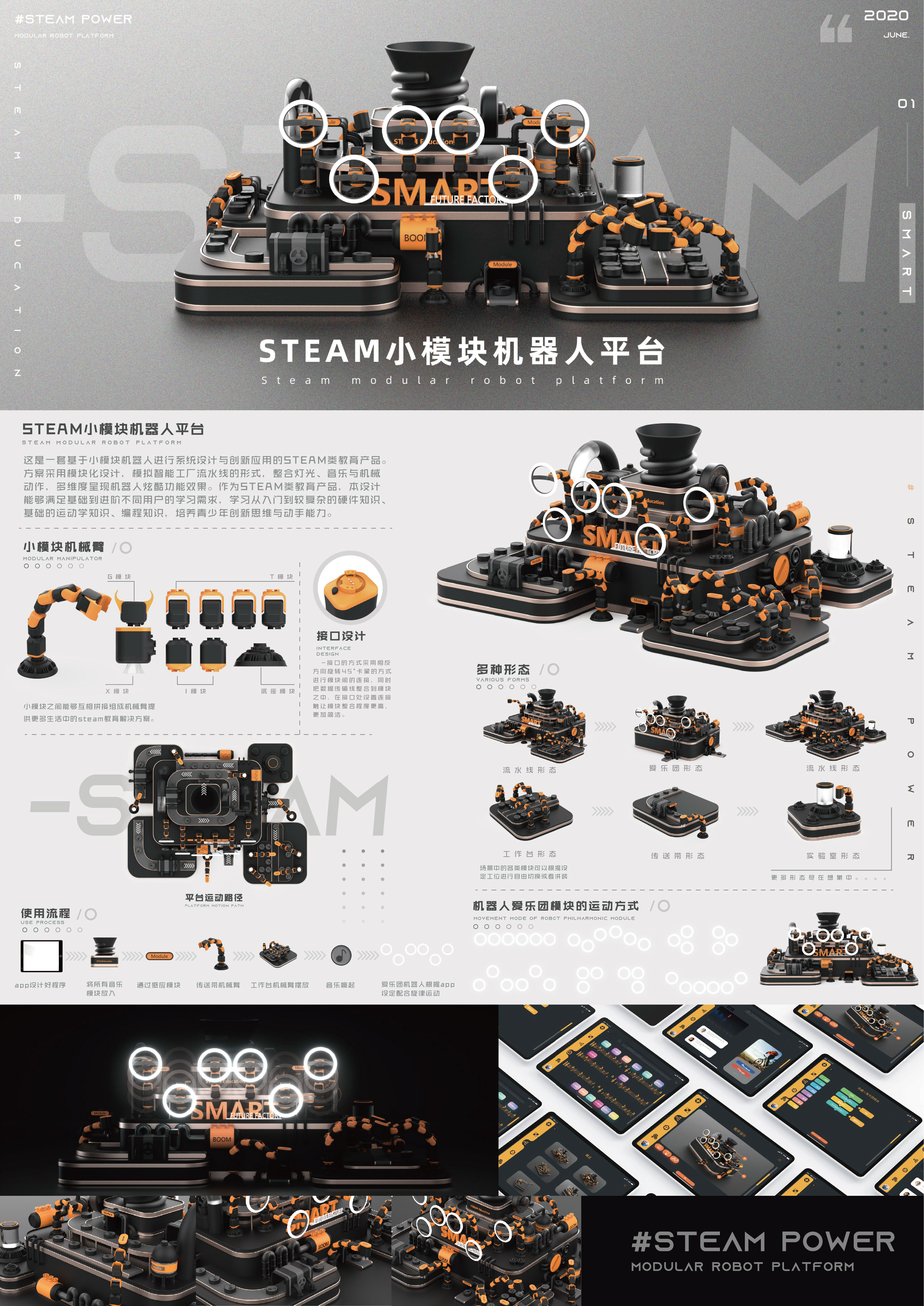STEAM小模块机器人平台