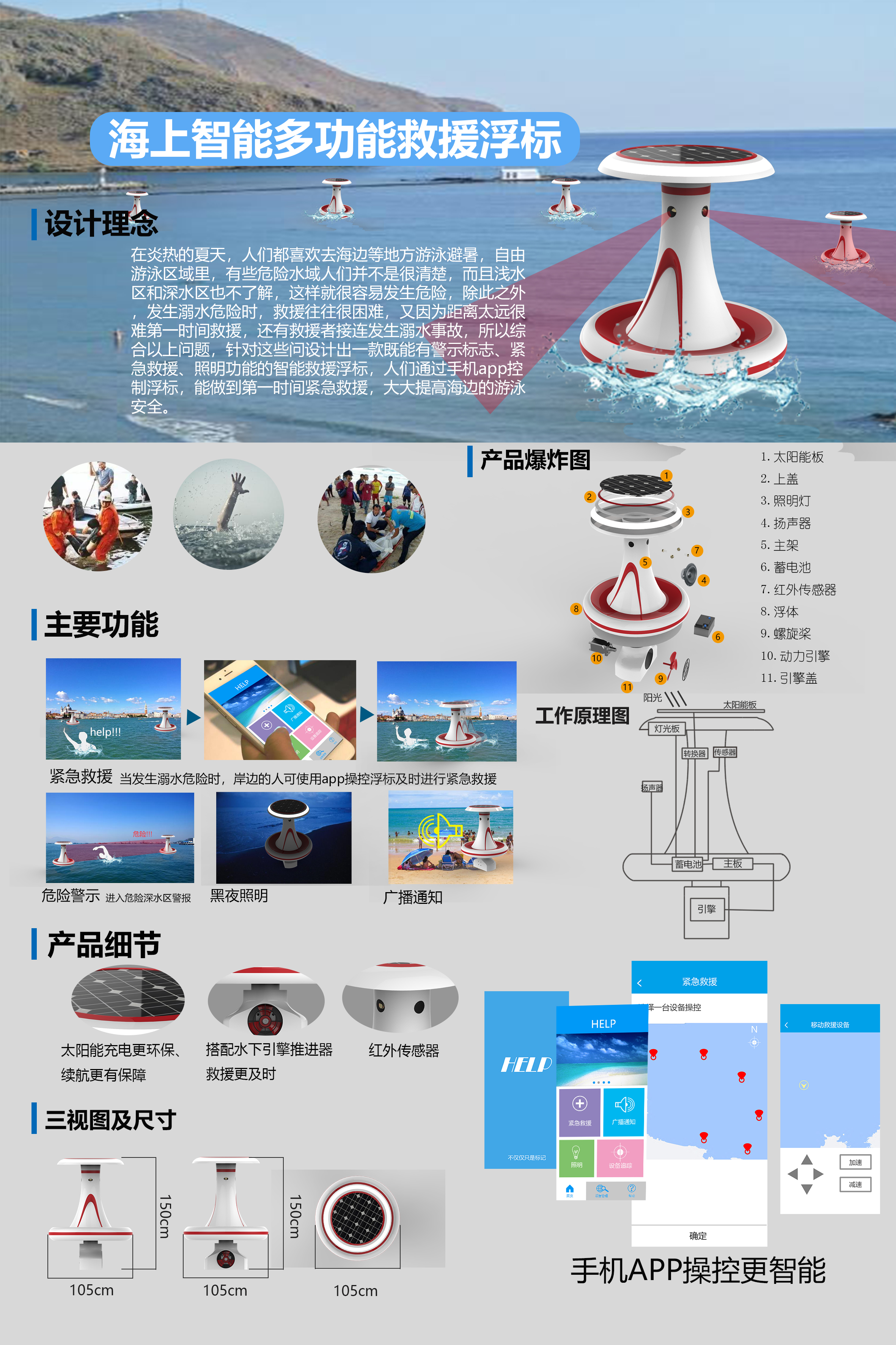 海上多功能救援浮标