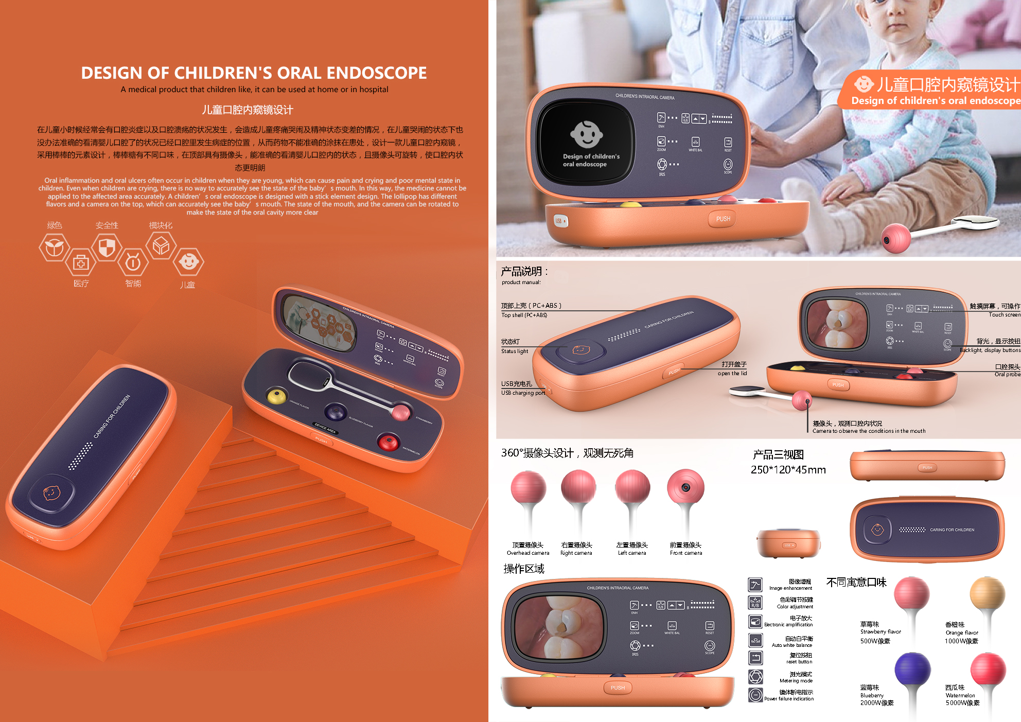 Design of children's oral endoscope
