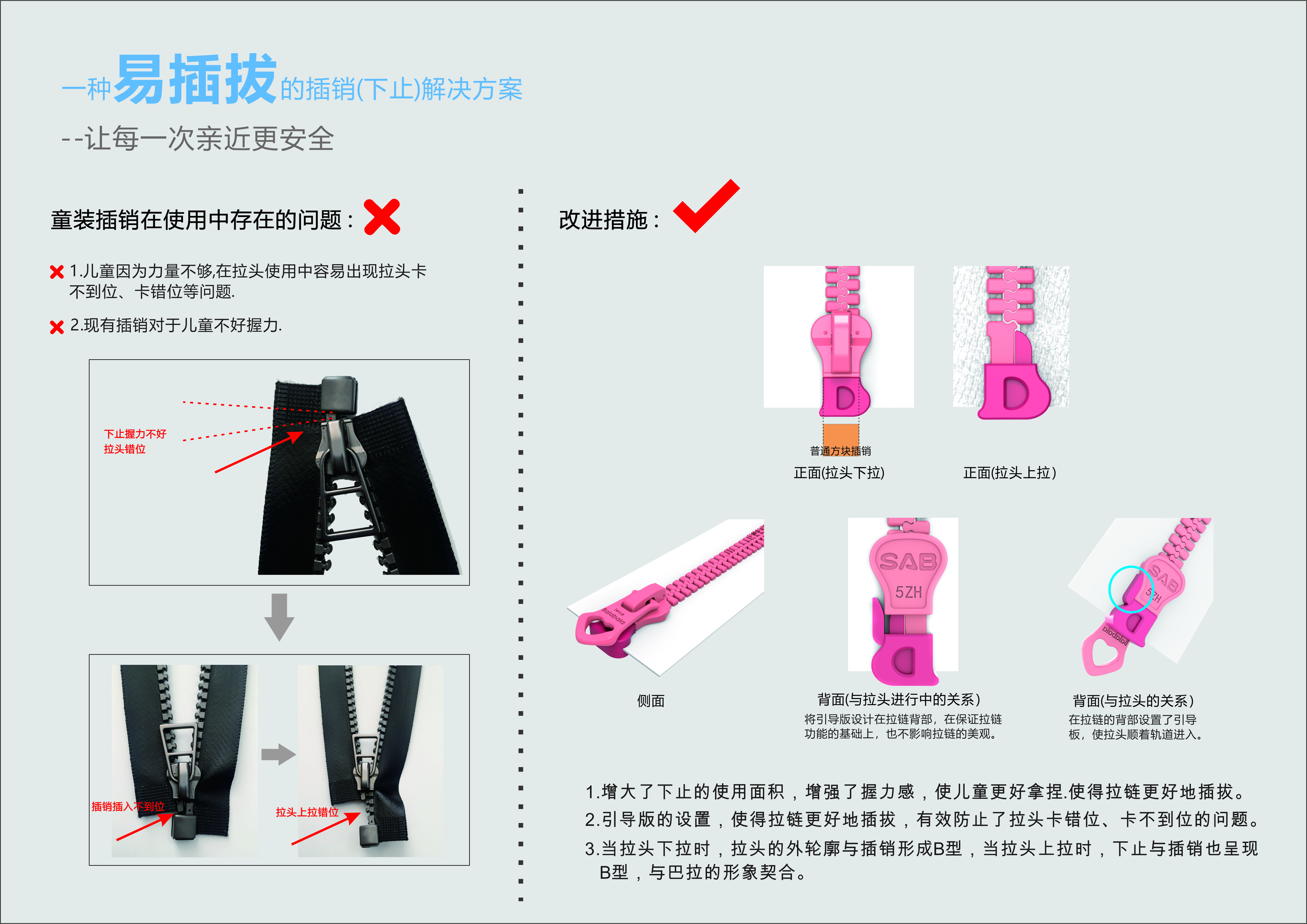 一种易插拔的插销(下止)解决方案