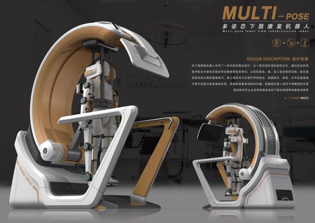 多姿态下肢康复机器人